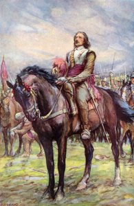 Oliver Cromwell kallar på Guds stöd före strid
