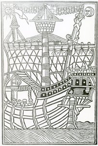 En karavel från "la Historia general de las Indias" 1547