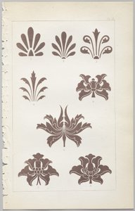 Konsten att dekorativ design: med en bilaga, som visar de timmar på dygnet då blommor öppnar, publicerad av Day & Son, London, 1862 av Christopher Dresser