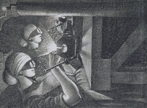Acetylene Welders, 1917 (etching and drypoint) av Christopher Richard Wynne Nevinson