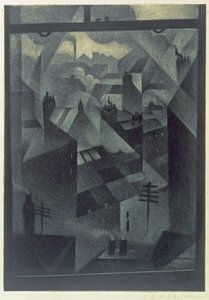 Från ett kontorsfönster, 1918 (mezzotint)