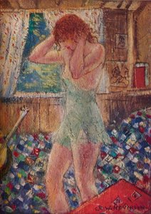 I Karavanen, c1900-talet av Christopher Richard Wynne Nevinson