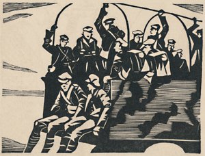 Lastbilshoppare, 1919 av Christopher Richard Wynne Nevinson