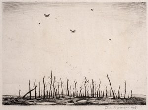That Cursèd Wood, 1918 (torrnål) av Christopher Richard Wynne Nevinson