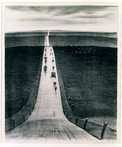 Vägen från Arras till Bapaume, 1918 av Christopher Richard Wynne Nevinson