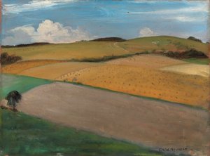 The Trundle at Goodwood, 1930-talet av Christopher Richard Wynne Nevinson