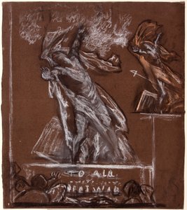 Figurstudie för ett krigsminnesmärke, c1920.