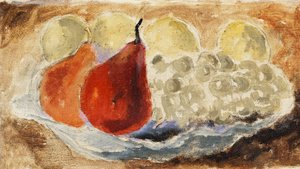 Skal, fat och frukt, ca 1922 (olja ombord) av Christopher Wood