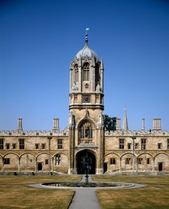 Utsikt över Dome of Christ Church College designad av arkitekten Christopher Wren (1632-1723) University of Oxford, England