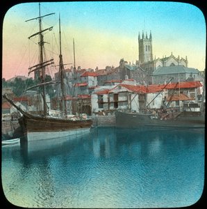 Hamnen, Penzance, Cornwall, sent 1800-tal eller tidigt 1900-tal