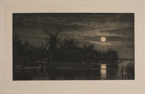 Den månbelysta kvällen på Tubæk av Cilius Johannes Konrad Andersen