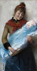 Primo amore Första kärleken, 1889. av Cipriano Cei