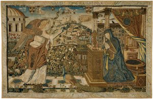 Bebådelsen av Circle of Andrea Mantegna