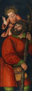 Tyska: Der heilige Christophorus Sankt Kristoffer av Circle of Lucas Cranach the Elder