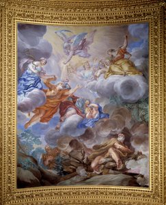 Allegori om Saturnus som prisar familjens storslagenhet Medici - Fresco
