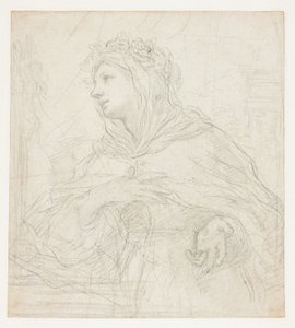 Studie av Santa Rosalia av Palermo av Ciro Ferri