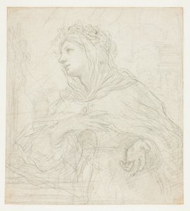 Studie av Santa Rosalia av Palermo av Ciro Ferri