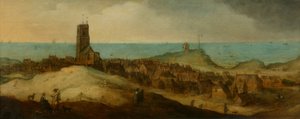 Egmond aan Zee (olja på panel) av Claes Jacobsz. van der Heck