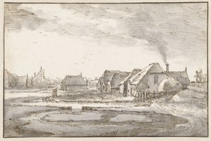 Spaarndammerdijk nära Braakjes av Claes Jansz. Visscher (II)