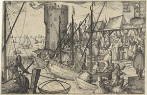 Fiskmarknaden av Claes Jansz. Visscher (II)