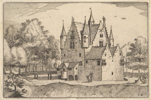 Ett slott, skylt 22 från hertigdömet Brabant, ca. 1610
