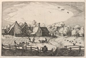 Blekerye aededuyne ligger (gårdar och blekningsfält) av Claes Jansz Visscher