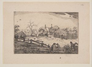 Faderns värdshus, från vyer i omgivningarna kring Haarlem (Plaisante Plaetsen) av Claes Jansz. Visscher