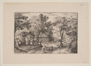Vägen mot Heemstede, från vyer i omgivningarna kring Haarlem (Plaisante Plaetsen) av Claes Jansz. Visscher