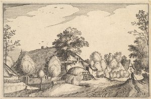Village Road, skylt 12 från 1610 av Claes Jansz Visscher