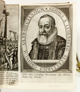 Ett album med politiska tryck och pamfletter från Nederländerna rörande prins Maurits av Oranien och Johan van Oldenbarnevelt av Claes Jansz. Visscher II