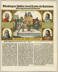 Avrättning av arminianer i Leiden av Claes Jansz. Visscher II