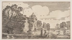 Kleine Houtpoort vid Haarlem, från Landscapes (Playsante Lantschappen)