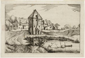 The Pond, plansch nio efter Bilder av gårdar, lanthus och rustika byar (Praediorum villarum et rusticarum casularum icones) av Claes Jansz. Visscher II