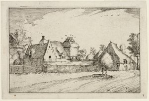 Walled Farm, plansch elva efter Bilder av gårdar, lanthus och rustika byar (Praediorum villarum et rusticarum casularum icones)