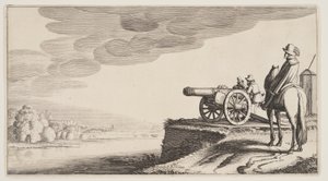 Vakttorn vid en flod, från Landscapes (Playsante Lantschappen) av Claes Jansz. Visscher II