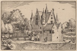Ett slott av Claes Jansz Visscher after Johannes van Doetechum, the Elder after Lucas