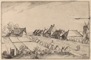 Åker och en väg av Claes Jansz Visscher after Johannes van Doetechum, the Elder after Lucas