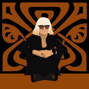 Porträtt av Barbara Hulanicki, modedesigner, grundare av Biba, inredningsarkitekt och illustratör