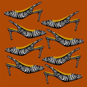 Zebra Slingbacks av Claire Huntley