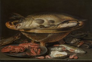 Stilleben med fisk, ca 1612-1621.