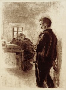 Man och munk i en cell av Clara Siewert