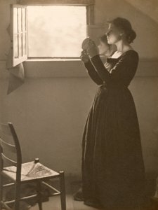 Girl with a Mirror, 1898 (platinatryck)