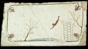 Dykaren. Dykarens grav Tomba del Tuffatore, ca 470 f.Kr.