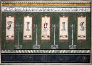 Design för Empire väggdekoration (akvarell och gouache på papper) av Claude Amie Chenavard