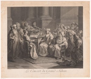 Konsert för sultanen Le Concert du Grand Sultan (titel på objekt) av Claude Antoine Littret de Montigny