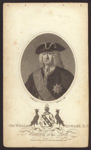 Sir William Rowley, brittisk amiral (gravyr) av Claude Arnulphy