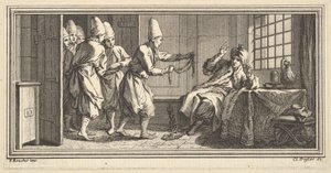 Att föra rep till fången, 1746-47. av Claude Augustin Duflos