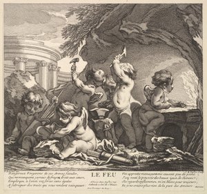 Brand, 1700-talet. av Claude Augustin Duflos
