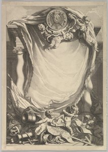 Ram för en dedikationstavla, 1700-tal. av Claude Augustin Duflos