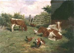 Vila (olja på duk på panelen) (för par se 70859) av Claude Cardon